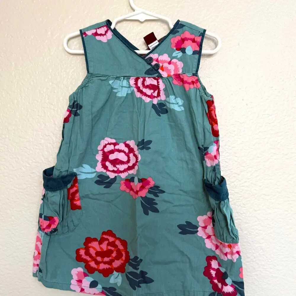 Tea Collection Size 4 100% Cotton Destination China Tai Kang Floral Dress